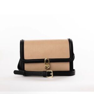 NEW Jules Kae Mia Vegan Leather Black and Tan Crossbody Bag NWT